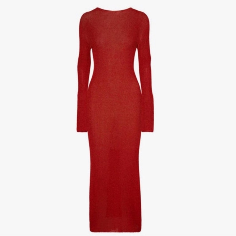 Philosophy di Lorenzo Serafini Bold Red Long Sleeve Dress